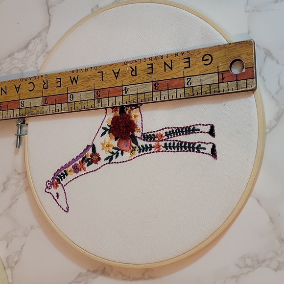 Boho Chic Llama  & Giraffe Embroidery Hoops Wall Art - Picture 2 of 5